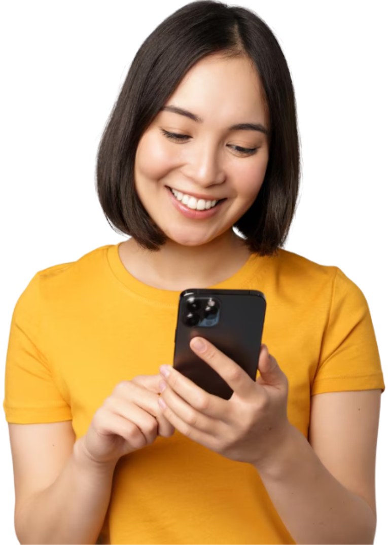 Girl holding phone